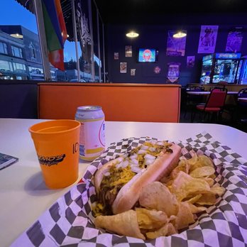 Gizmo's Retrocade & Eatery - Hot dogs and beer, classic episode of Sonic the Hedgehog playing. - Fast Food Near Me - Astoria, Oregon Gizmo's Retrocade & Eatery - Hot dogs and beer, classic episode of Sonic the Hedgehog playing. - Fast Food Near Me - Astoria, Oregon