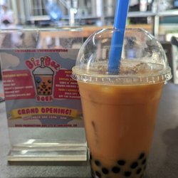 BizBaz Boba - The "BizBaz" oatmilk thai tea with boba