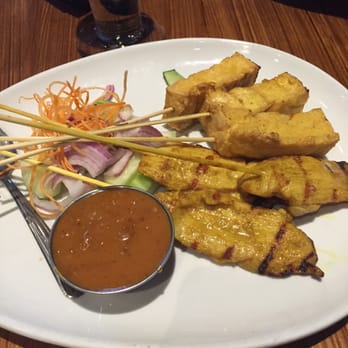 Mango Thai Cuisine - Chicken and tofu satay. Yes you can pick both - Thai Near Me - Plano, Texas Mango Thai Cuisine - Chicken and tofu satay. Yes you can pick both - Thai Near Me - Plano, Texas