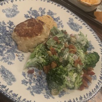 The Atlantic - Crabcake with broccoli salad - Seafood Near Me - Virginia Beach, Virginia
