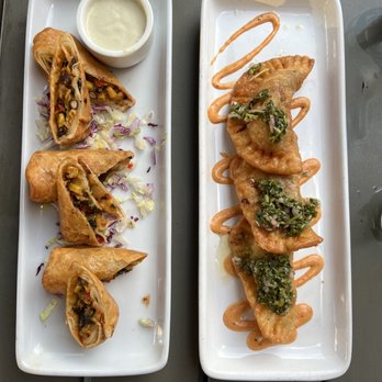 Red Seven Bar & Grill - veggie egg rolls and chorizo roasted plantain empanadas - Bars Near Me - Lafayette, Indiana Red Seven Bar & Grill - veggie egg rolls and chorizo roasted plantain empanadas - Bars Near Me - Lafayette, Indiana