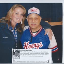 Henry's Baseball Club - CLAUDIA WILLIAMS TED WILLIAMS DAUGHTER.
