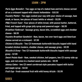 Foundry Public House - Brunch menu - American Near Me - Edwardsville, Illinois Foundry Public House - Brunch menu - American Near Me - Edwardsville, Illinois