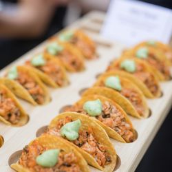 Rouge Fine Catering - Custom Passed Appetizers - mini tacos