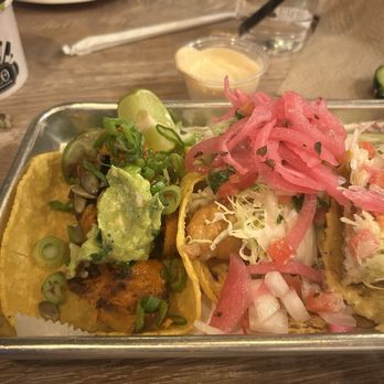 Taco Chelo - Vegetable taco and Fish Taco (second one not pictured already bitten in to) - Tacos Near Me - Phoenix, Arizona