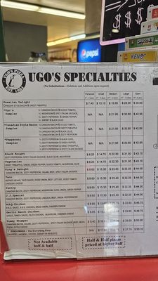 Menu photo 2 Ugo's Pizza Parlor Dallas, OR Menu photo 2 Ugo's Pizza Parlor Dallas, OR