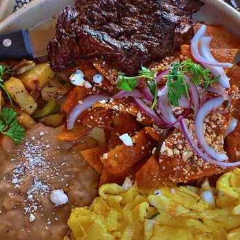 Picanta Mexican Kitchen - A la Diabla Chilaquiles with Steak - Mexican Near Me - Las Vegas, Nevada Picanta Mexican Kitchen - A la Diabla Chilaquiles with Steak - Mexican Near Me - Las Vegas, Nevada