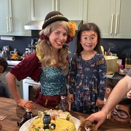 Drea and our delighted birthday girl, sporting lightning bolts for her Harry Potter party :) Drea and our delighted birthday girl, sporting lightning bolts for her Harry Potter party :)