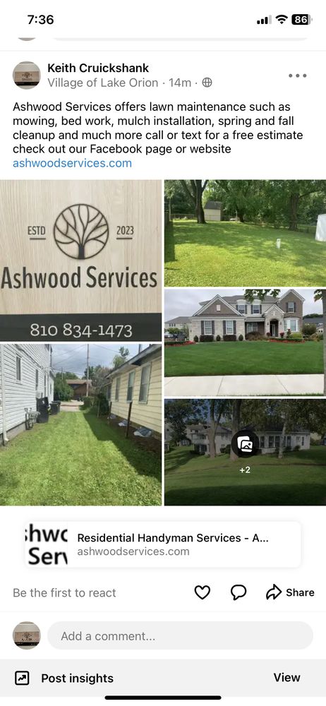 Slide of Ashwood Services