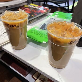 Santa Cecilia - Caramel iced latte and horchata latte - Cafes Near Me - Albuquerque, New Mexico