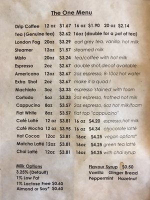 Menu photo 2 The Only Cafe Toronto, ON