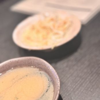 Norinori - Miso soup and salad - Japanese Near Me - Brookline, Massachusetts