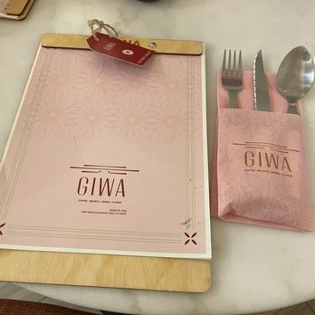 GIWA - Menu and utensil setting - Breakfast & Brunch Near Me - Santa Clara, California
