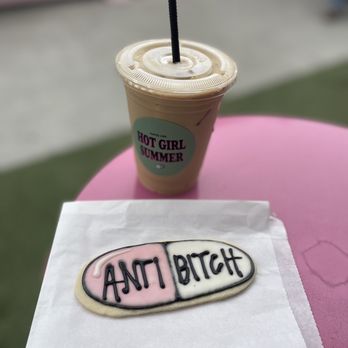 Coffee Dose - Iced latte and pill cookie - Coffee & Tea Near Me - Irvine, California Coffee Dose - Iced latte and pill cookie - Coffee & Tea Near Me - Irvine, California