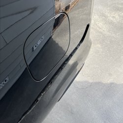 Caliber Collision - bumper left side brackets broken, bumper is sticking out