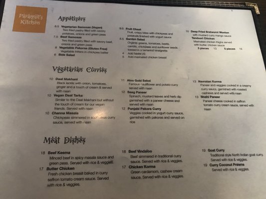 Menu photo 4 Paramjit's Kitchen Revelstoke, BC