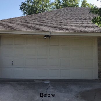 Fix This Garage Door - Customer Amanda's door before installation. - Garage Door Services Near Me