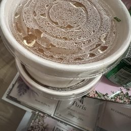 The soup was rich in flavor but little tofu/ seaweed. The soup was rich in flavor but little tofu/ seaweed.