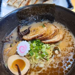 Ramen and pot stickers