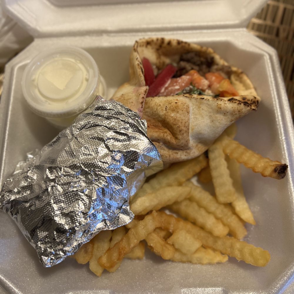 Shawarma Express Jax - wrap and french fries - Food Trucks Near Me - Jacksonville, Florida Shawarma Express Jax - wrap and french fries - Food Trucks Near Me - Jacksonville, Florida