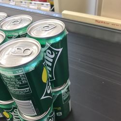 Food Lion - Notice the plastics that hold the cans together looked like they have been trimmed. unbelievable!