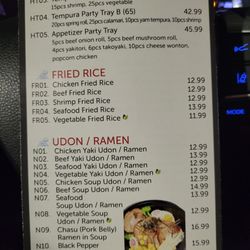 Umi Sushi - Part of the menu (dec, 2025)
