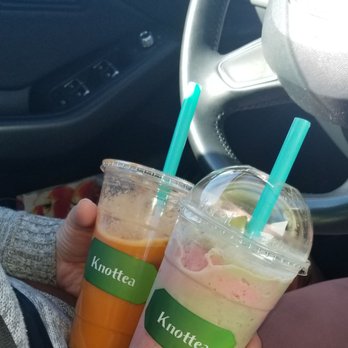 Knottea Cafe House - Strawberry fields and Horchata Thai both large - Coffee & Tea Near Me - Stanton, California