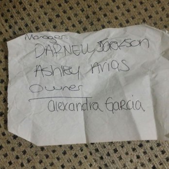Learning Express Toys - This is the note she was wiling to get me to complaint about her Franchise business - Toy Stores Near Me - New York, New York