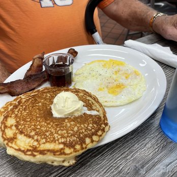 Biscuits Cafe - Pancakes, eggs abs bacon(pick 3). Dell said very good. Pancakes fluffy. - Breakfast & Brunch Near Me - Peoria, Arizona Biscuits Cafe - Pancakes, eggs abs bacon(pick 3). Dell said very good. Pancakes fluffy. - Breakfast & Brunch Near Me - Peoria, Arizona