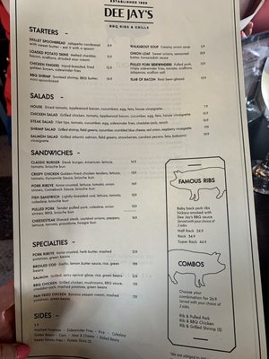 Menu photo 6 Dee Jay's BBQ Ribs & Grille - Collier Bridgeville, PA