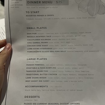ROOH - November 2021 $75 menu - Indian Near Me - San Francisco, California ROOH - November 2021 $75 menu - Indian Near Me - San Francisco, California