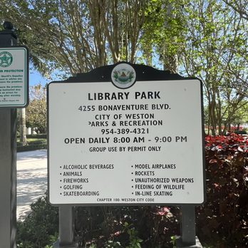 Library Park - Parks Near Me - Weston, Florida