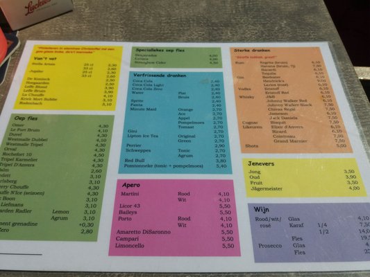 Menu photo 1 Christoffel Antwerp, VAN Menu photo 1 Christoffel Antwerp, VAN