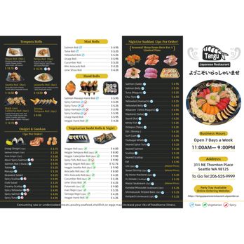 Tengu Sushi - New Menu started on June 1st - Sushi Bars Near Me - Seattle, Washington