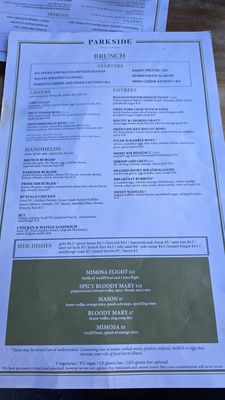 Menu photo 5 Parkside Restaurant Raleigh, NC