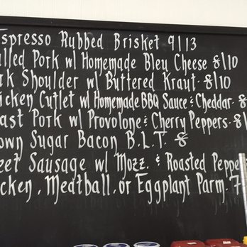 Fiamma Pork Store - Sandwich menu board - Butcher Near Me - Harrison, New York
