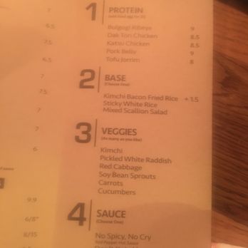 Kogi - Small snapshot of a few menu items - Korean Near Me - Richmond, Virginia