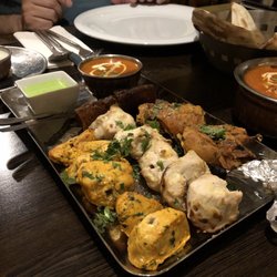 Masala - Mixed grill with 3 kinds of chicken meat, lamb kabob and the butter chicken gravy