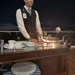 Vidanta - CrêpeSuzette flabeed tableside.