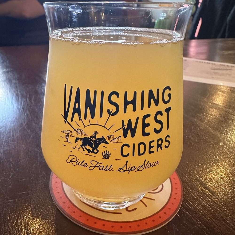 Vanishing West Ciders - Glass of Champagne Weather cider - Cideries Near Me - Aurora, Colorado Vanishing West Ciders - Glass of Champagne Weather cider - Cideries Near Me - Aurora, Colorado