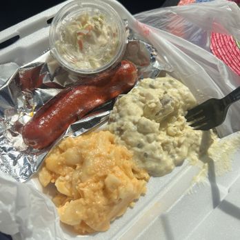 Bo Daddy’s BBQ - This was a damn good meal. Link, mac'n'cheese, potato salad and Cole slaw. Yuuuuum yummmm - Barbeque Near Me - Los Angeles, California Bo Daddy’s BBQ - This was a damn good meal. Link, mac'n'cheese, potato salad and Cole slaw. Yuuuuum yummmm - Barbeque Near Me - Los Angeles, California