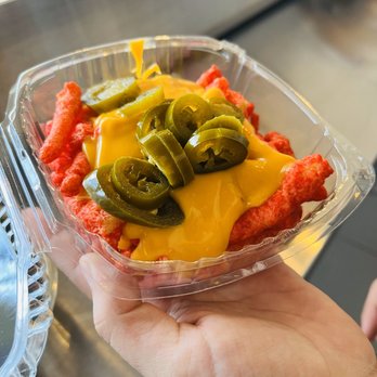 Spicy Bean - the "Flaming Hot Basket" lots of cheese and jalapeños! - Beverage Store Near Me - Las Cruces, New Mexico Spicy Bean - the "Flaming Hot Basket" lots of cheese and jalapeños! - Beverage Store Near Me - Las Cruces, New Mexico