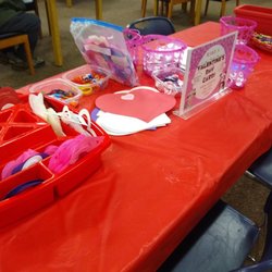 Kenmore Branch Library - Waiting for the teens, who are at a craft even, making heart wreaths.