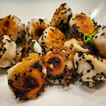 Mini Potstickers - Mini pan fried baos. Looks a little burnt, but didn't taste burnt at all! - Chinese Near Me - San Francisco, California Mini Potstickers - Mini pan fried baos. Looks a little burnt, but didn't taste burnt at all! - Chinese Near Me - San Francisco, California