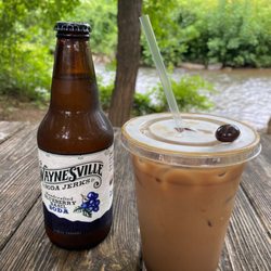 Panacea Coffee House Cafe & Roastery - LOVED this Waynesville Soda Jerks soda and this blackberry latte! The back outdoor seating is so peaceful