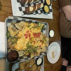 Sophia's Pizza & Sports Bar - Pretzel logs, nachos, fried pickles