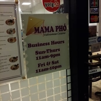 Mama Pho - What could be more helpful than sharing the hours of operation? - Vietnamese Near Me - Honolulu, Hawaii