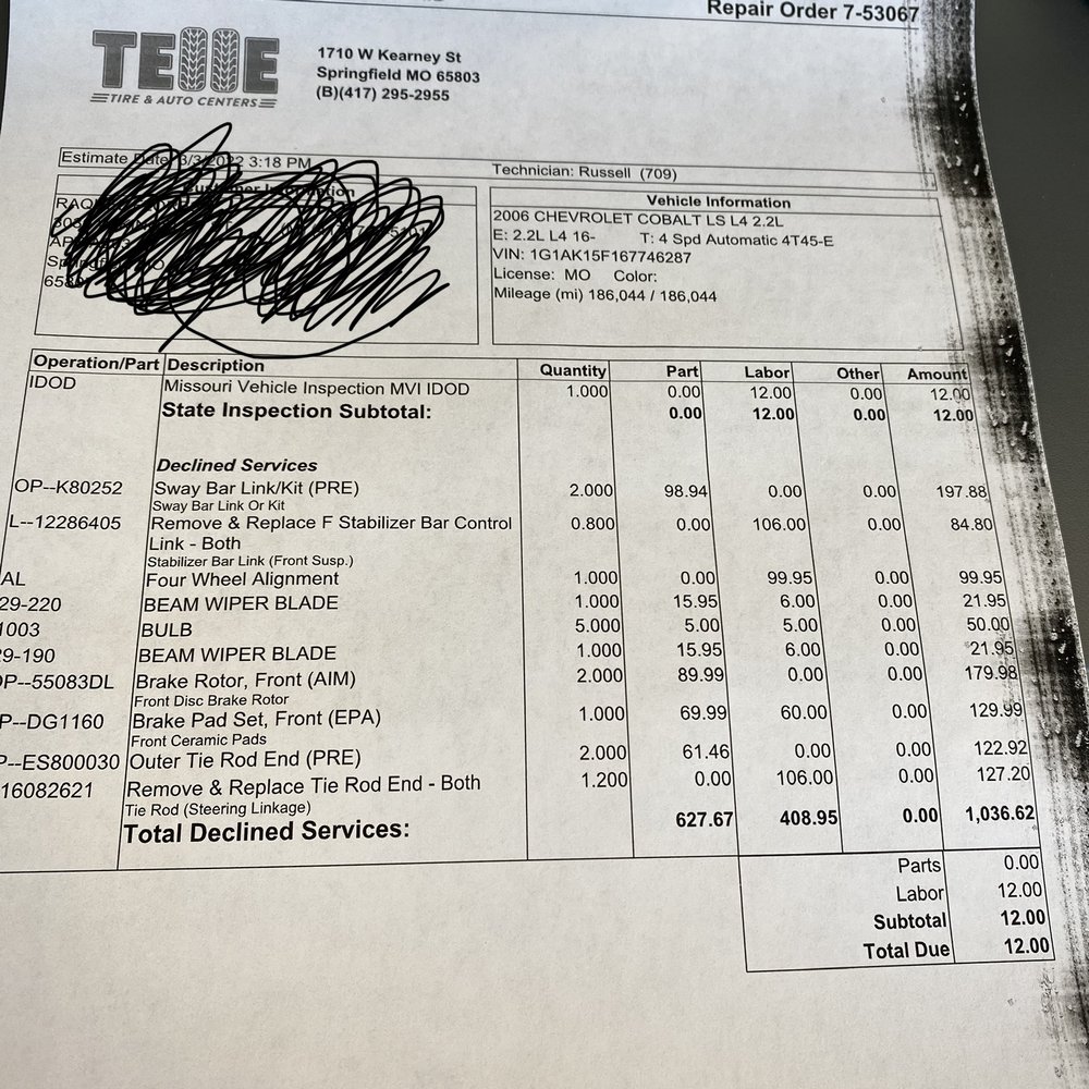 Sheldon's Custom Muffler - Would not pass a safety ins - Auto Repair Near Me - Springfield, Missouri Sheldon's Custom Muffler - Would not pass a safety ins - Auto Repair Near Me - Springfield, Missouri