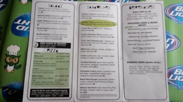 Menu photo 8 The Green Owl Wisconsin Dells, WI Menu photo 8 The Green Owl Wisconsin Dells, WI