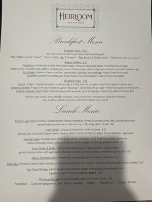 Menu photo 4 Heirloom Cafe & Market Tomball, TX